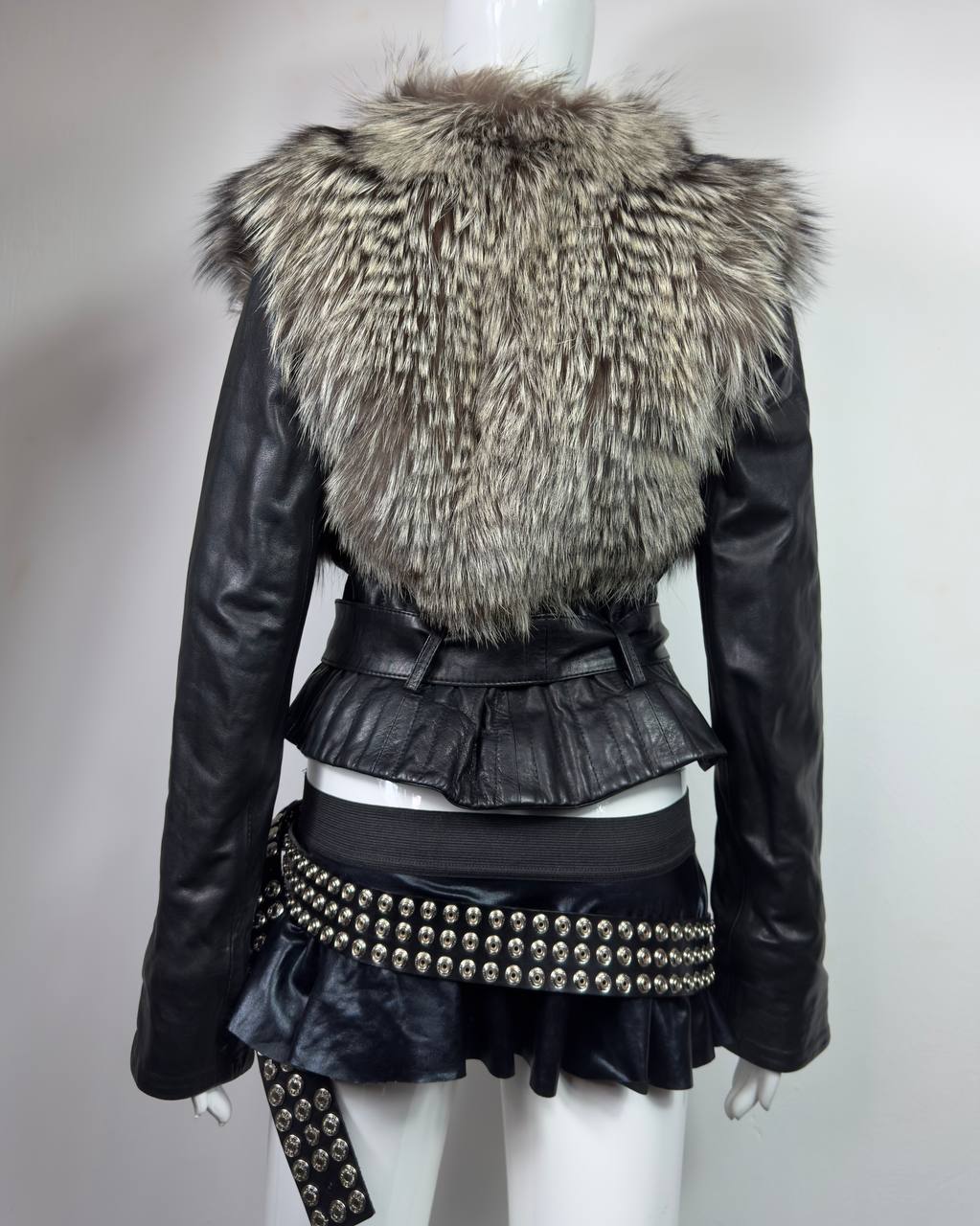 Vintage Fur Leather Jacket