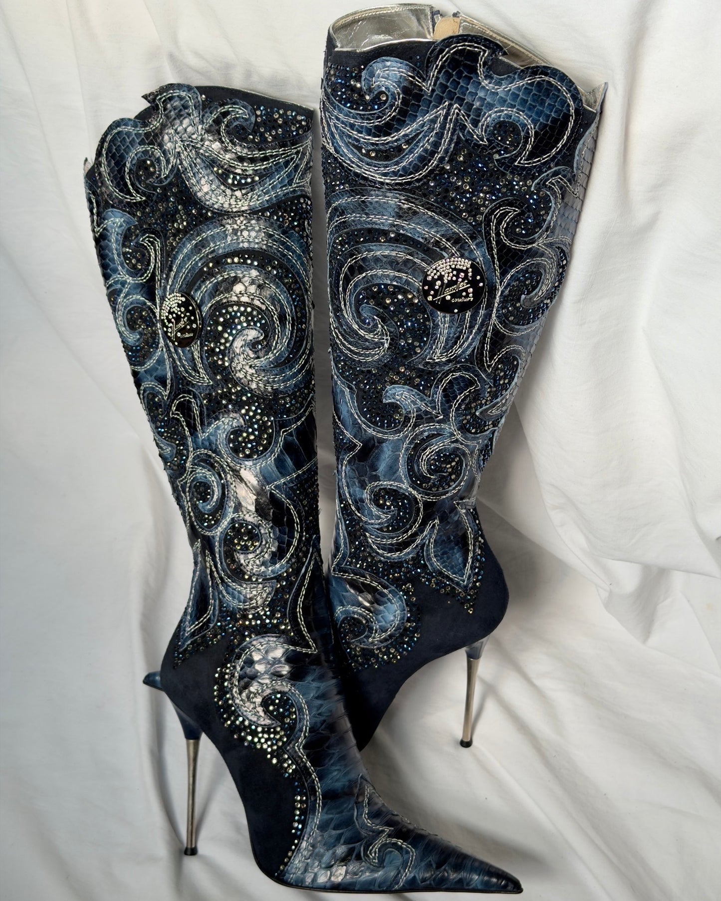 Hamlet Couture Italian Python Boots