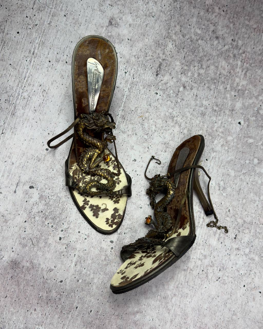 Giuseppe Zanotti Vintage Dragon Heels Rare 39