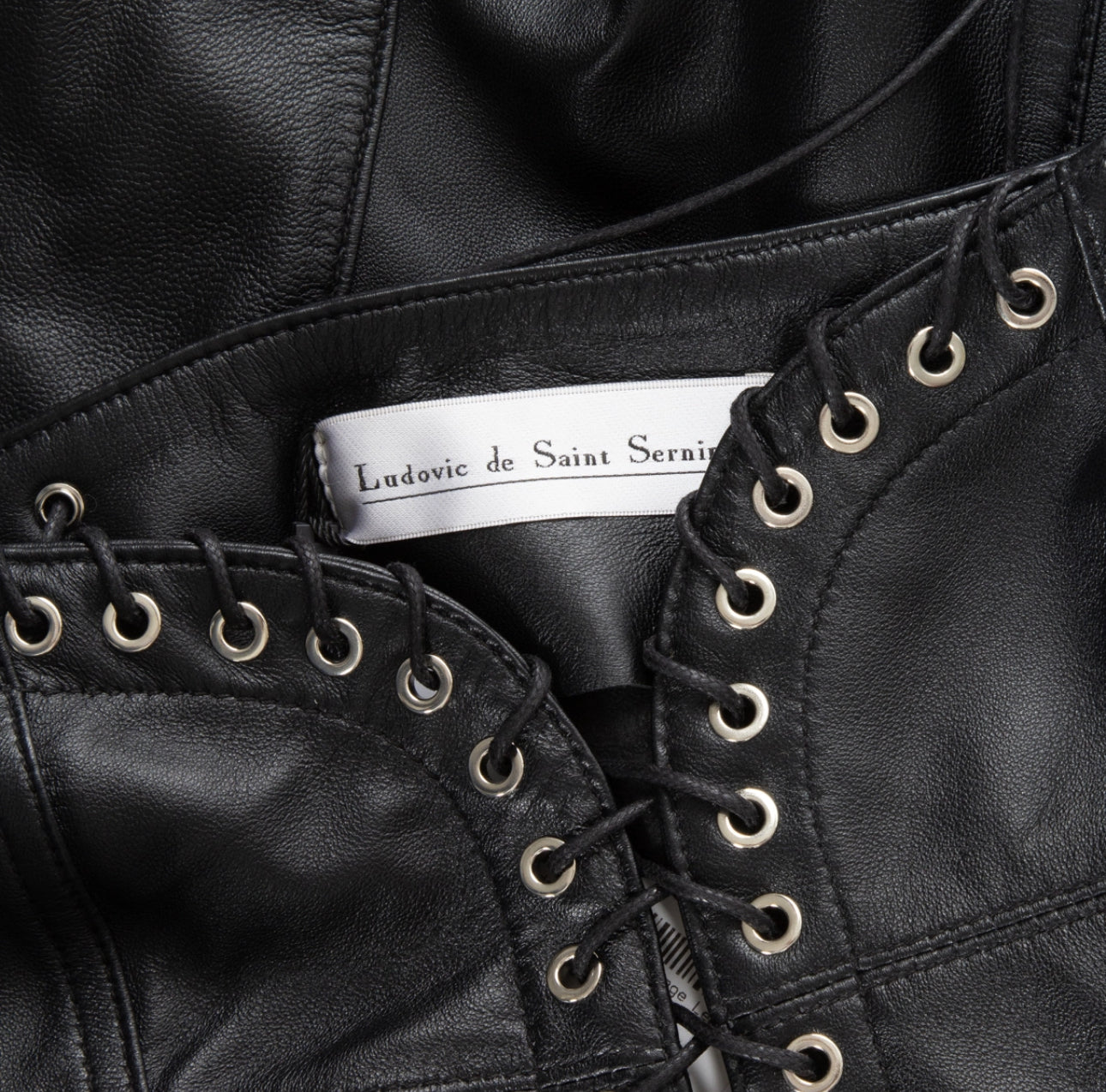 Ludovic de Saint Sernin leather mini dress