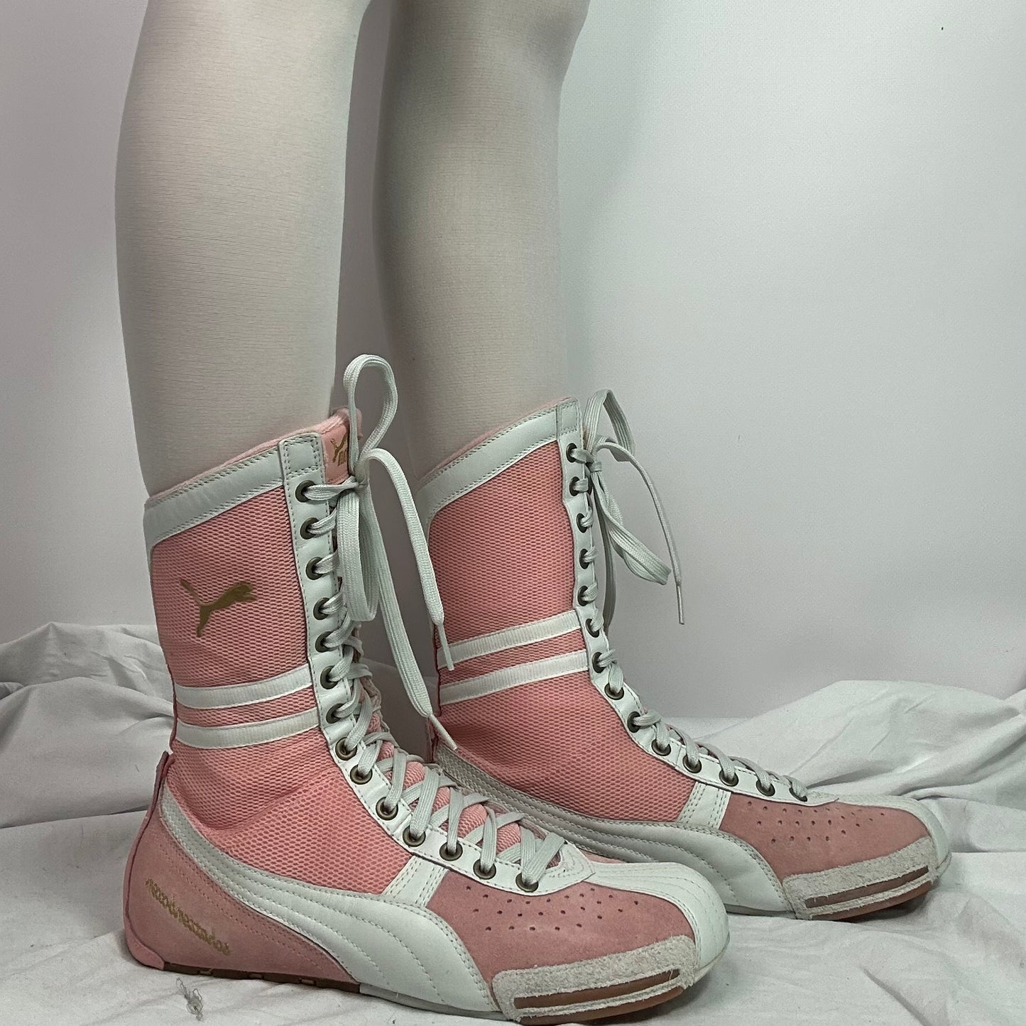 Puma 90s Vintage Pink Boxing Wrestling Boots