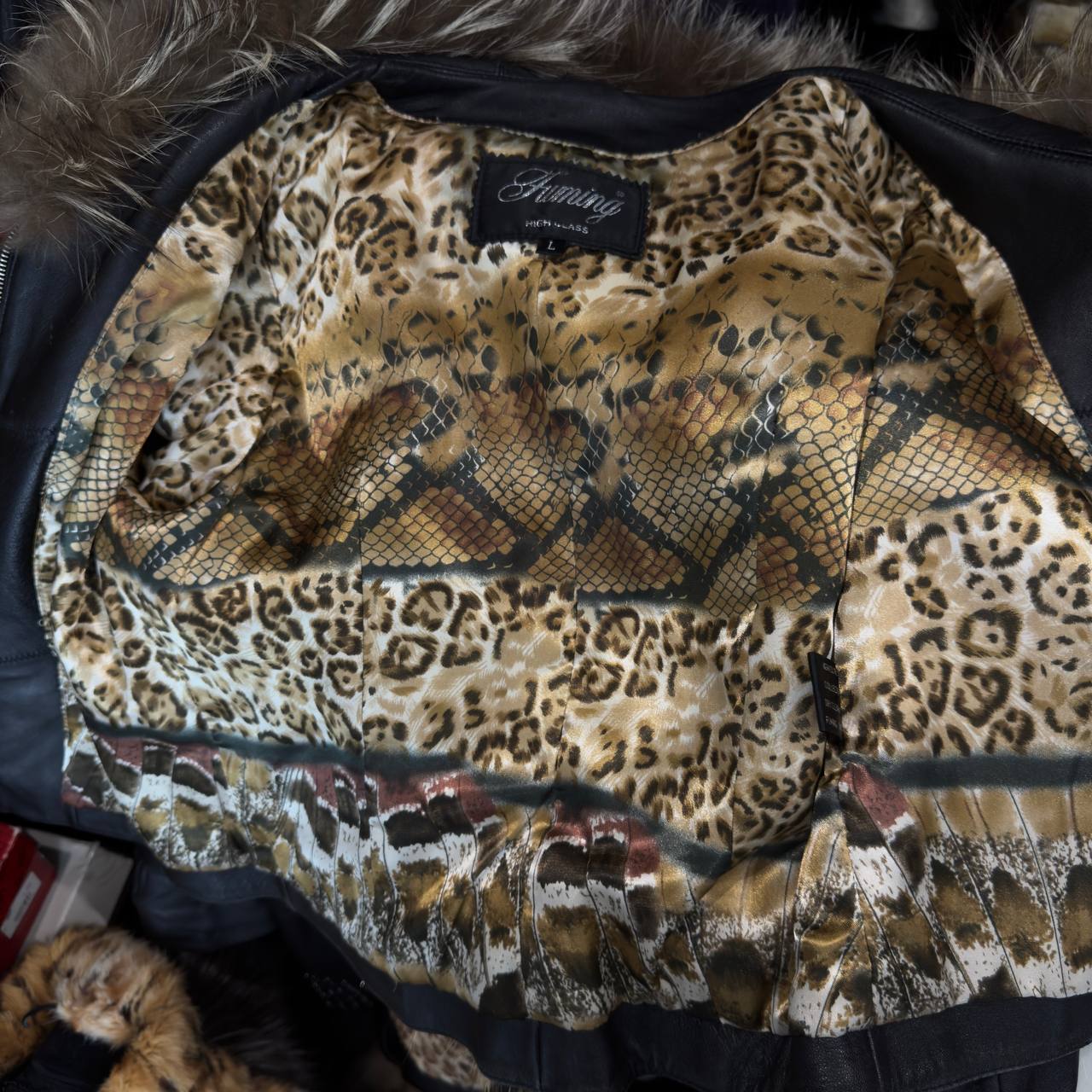 Vintage Fur Leather Jacket XS/M