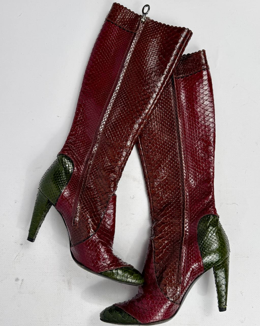 Sergio Rossi Vintage Python Boots — 37.5/38