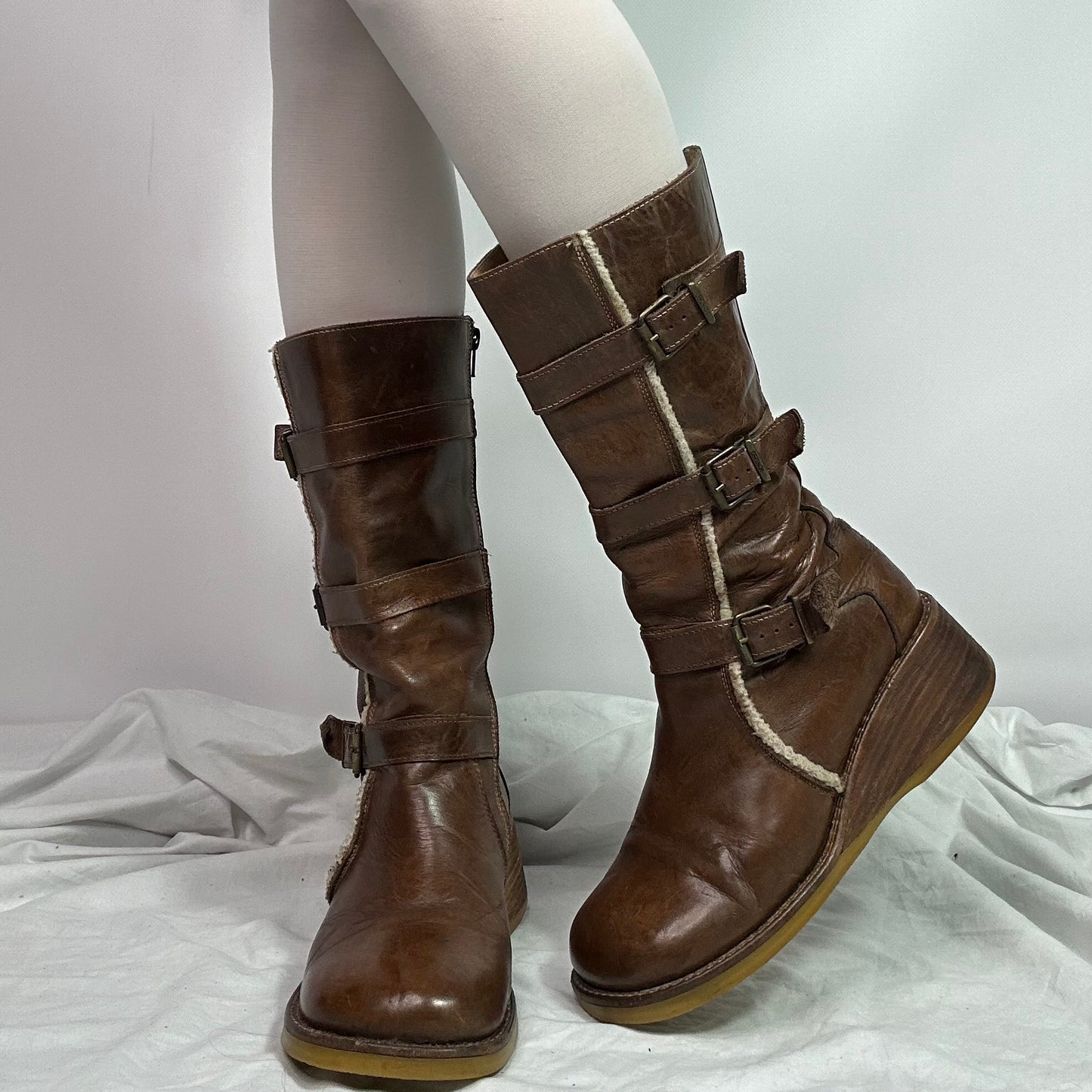 Destroy Vintage Leather Platform Boots