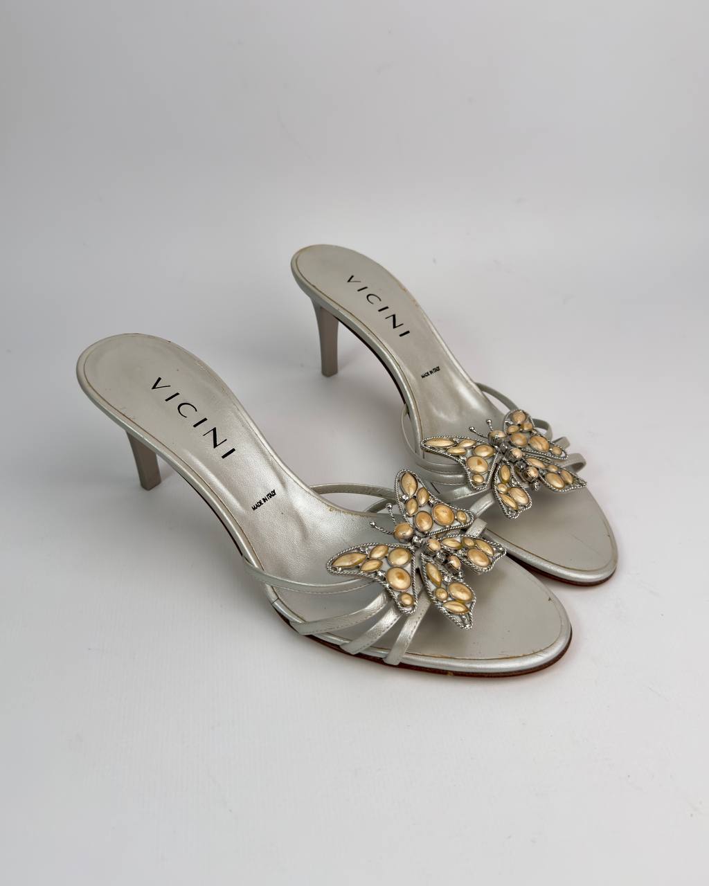 Vicini By Zanotti Butterfly Gemstone 00s Heels — 37.5/38