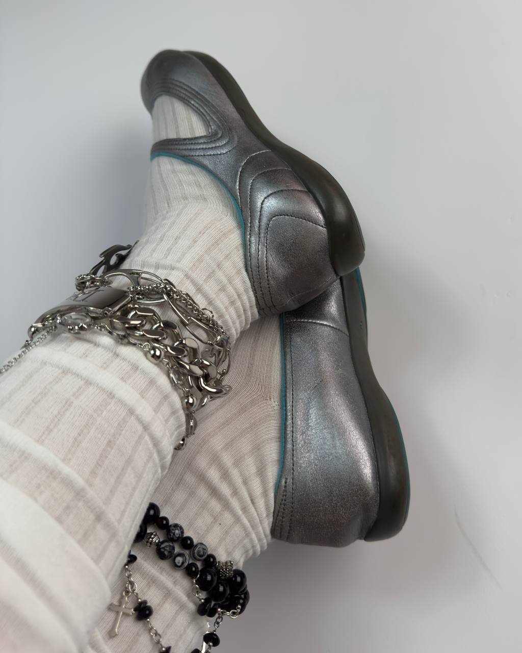 Puma Vintage Silver Ballet Flats — 38/38.5