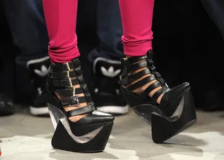 Jeffrey Campbell Vintage Lucite Platform Wedge Boots — 36/37