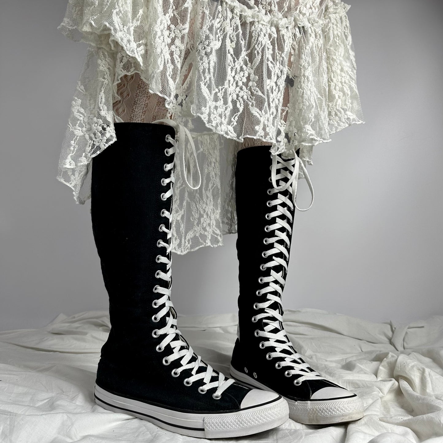 Converse Vintage Knee High Lace Up Boots — 37/37.5, 38/39, 40/41