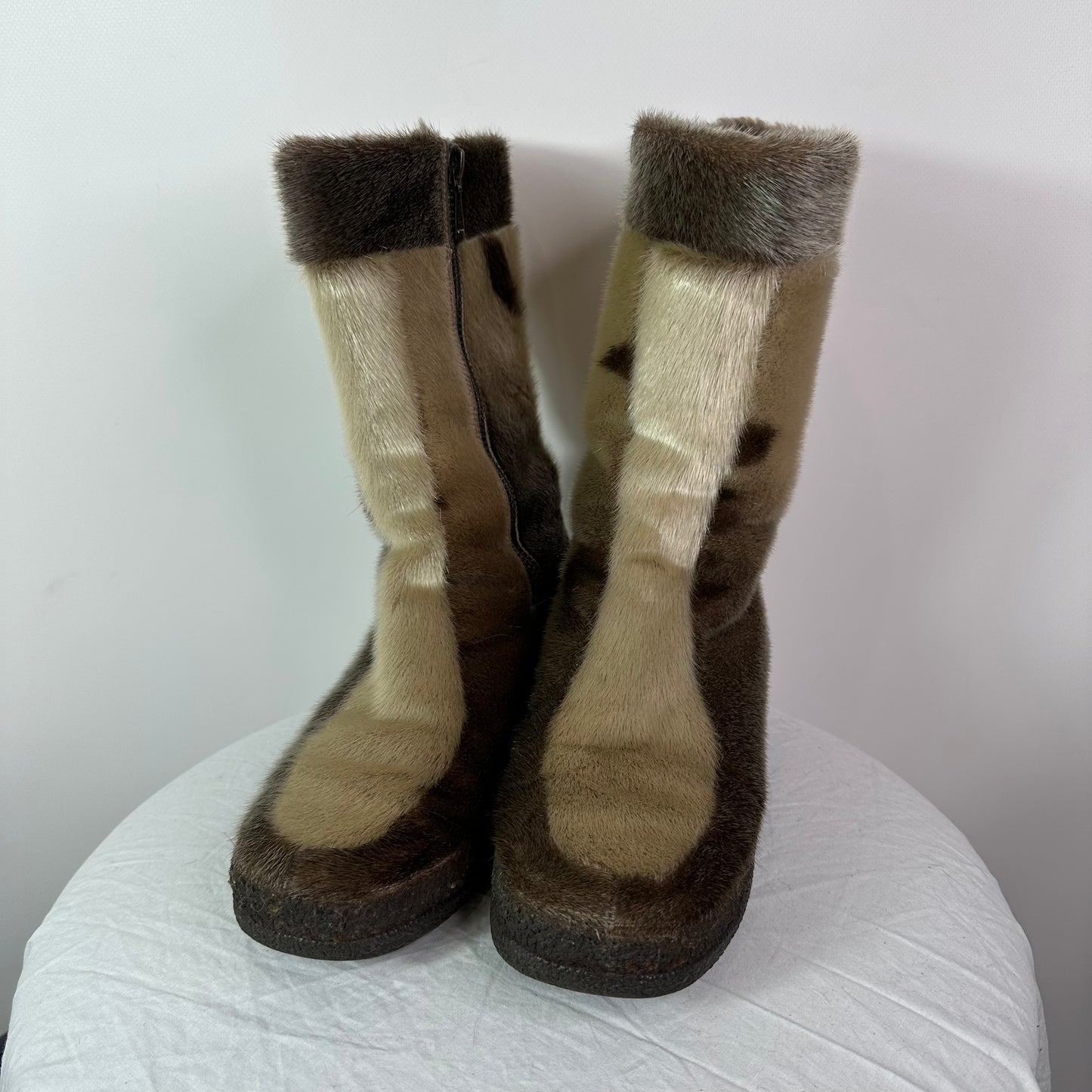 Vintage Fur Boots 38/39.5