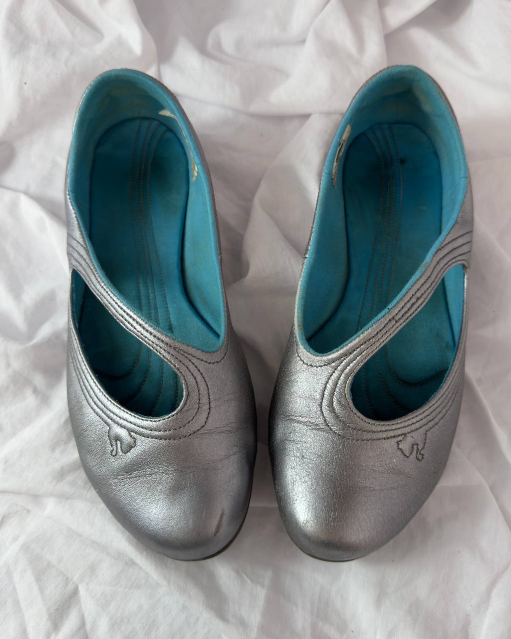 Puma Vintage Silver Ballet Flats — 38/38.5