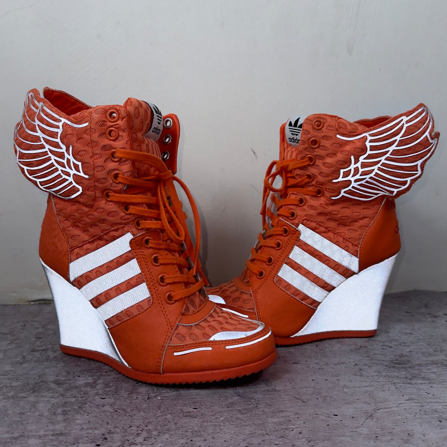 Adidas x Jeremy Scott Angel Reflective Wings Wedge Sneakers 38/38.5