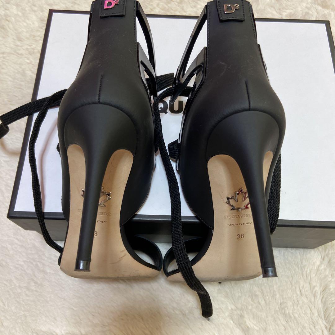 Dsquared2 S/S19 Techno Wrap Heels 38