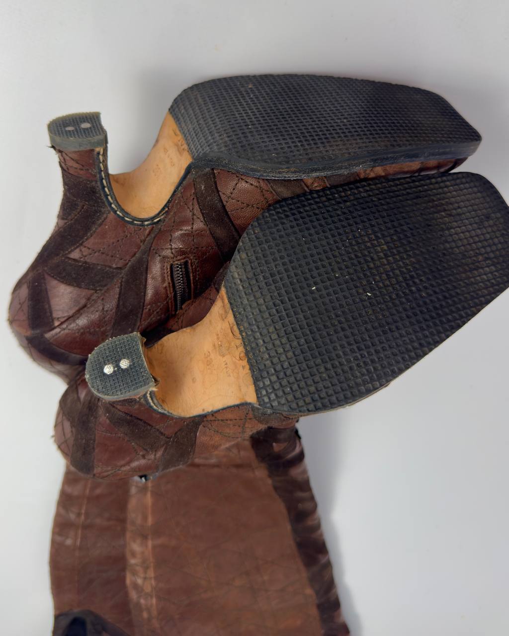 Dior Galliano 00s Leather Boots — 38.5