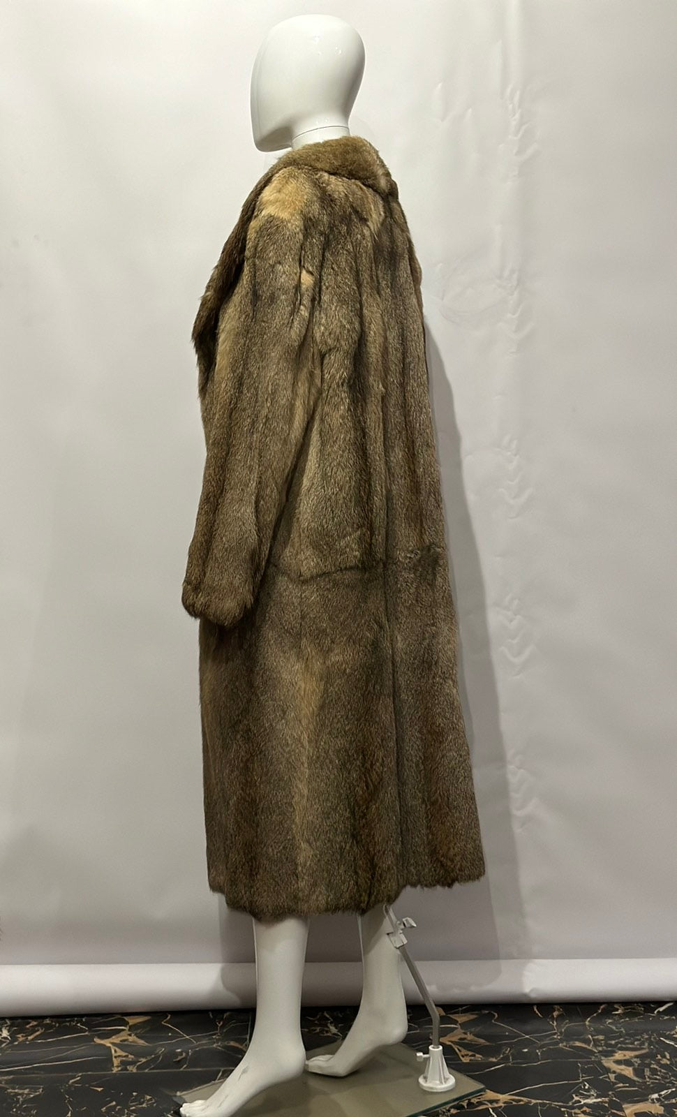 Vintage Long Red Fox Fur Coat