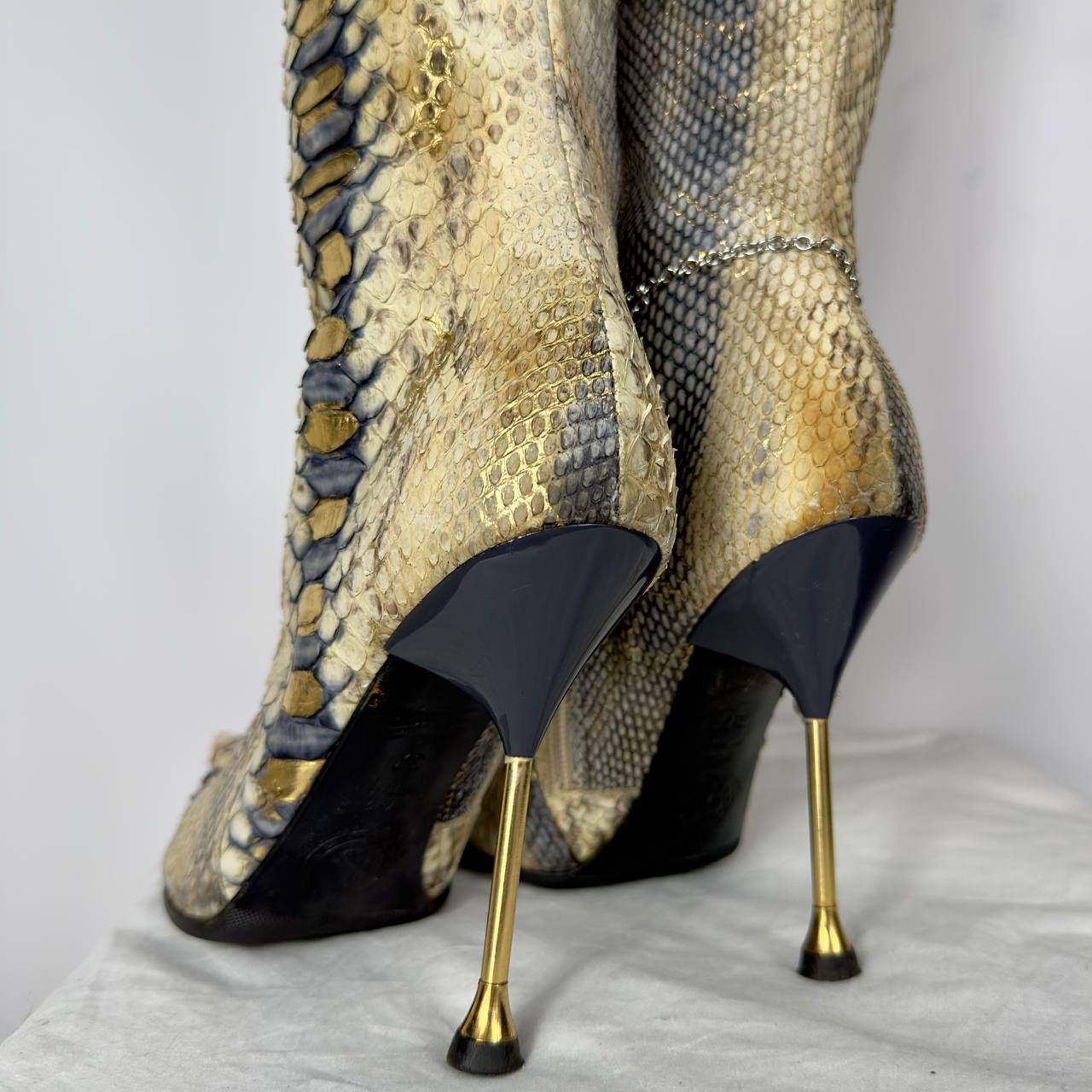 Hamlet Couture Python Leather Italian Boots