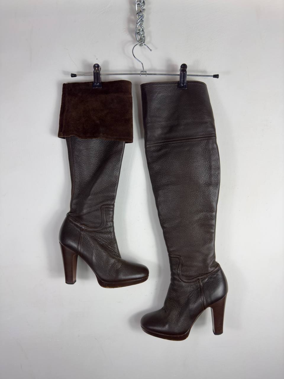 Miu Miu Vintage Leather Brown Boots 36.5/37.5
