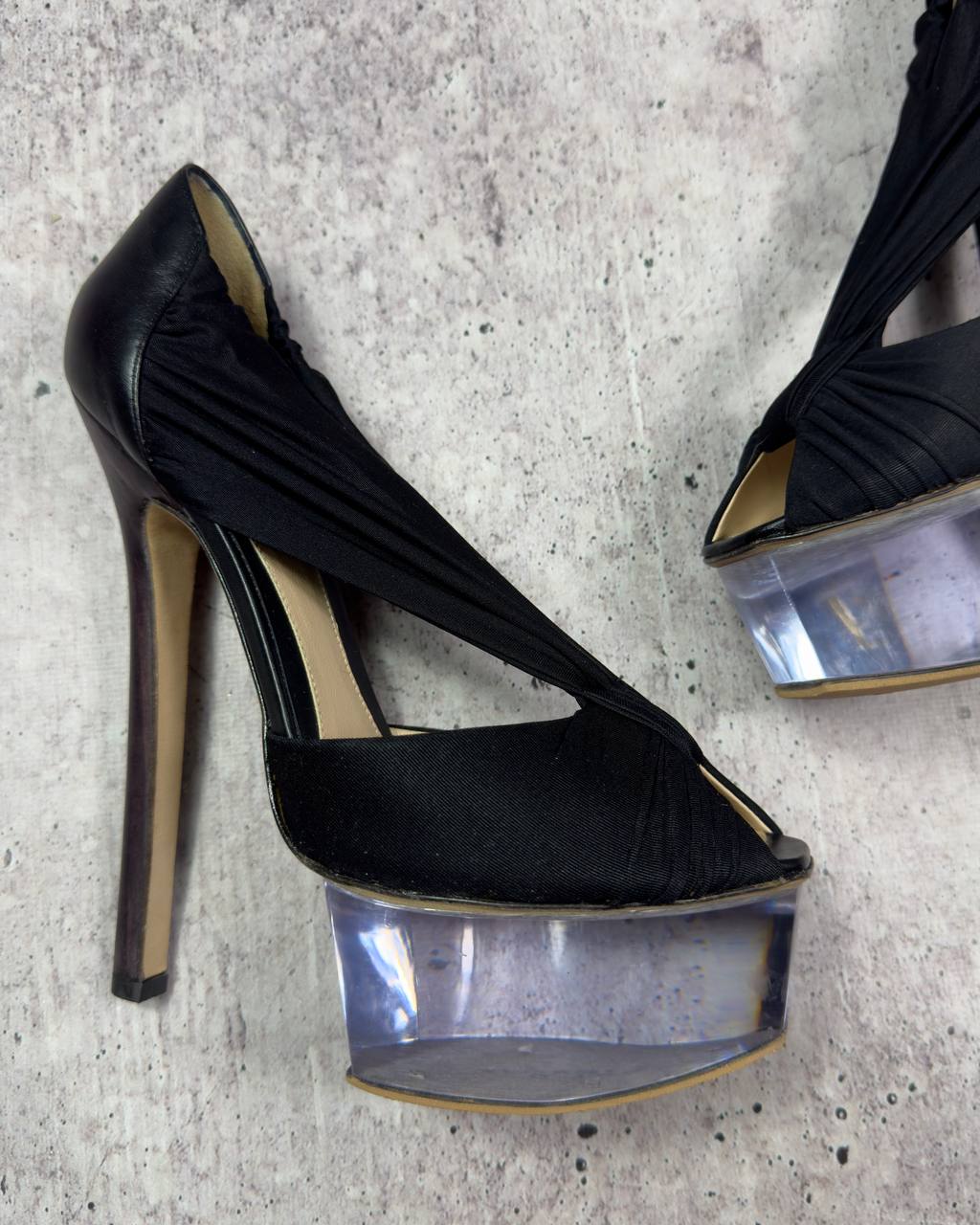 Fendi Cinderella Lucite Heels 40