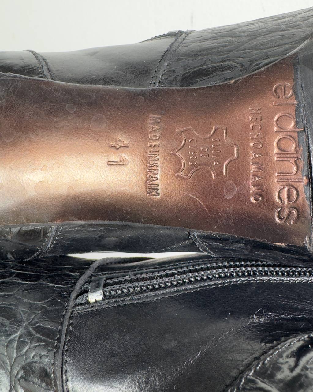 El Dantes Vintage Cowboy Stiletto Leather Boots 40/41