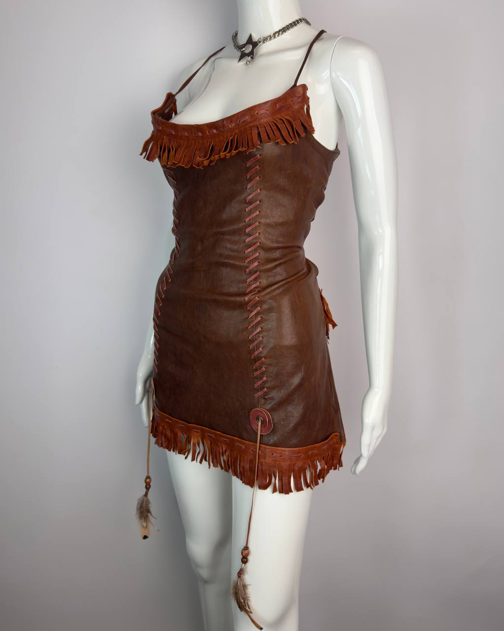 Dsquared2 S/S 2005 Runway Leather Dress darina`s garms Dsquared2 S/S 2005 Runway Leather Dress darina`s garms