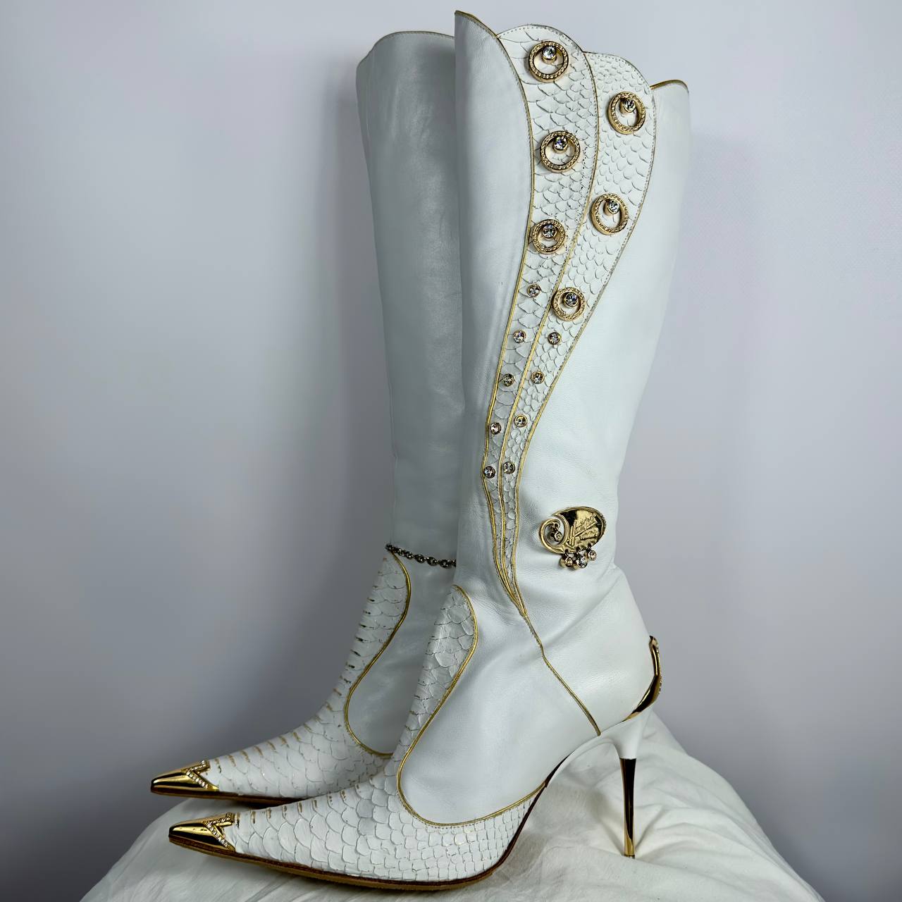 Hamlet Couture Italian Python Leather Boots 37.5/38.5