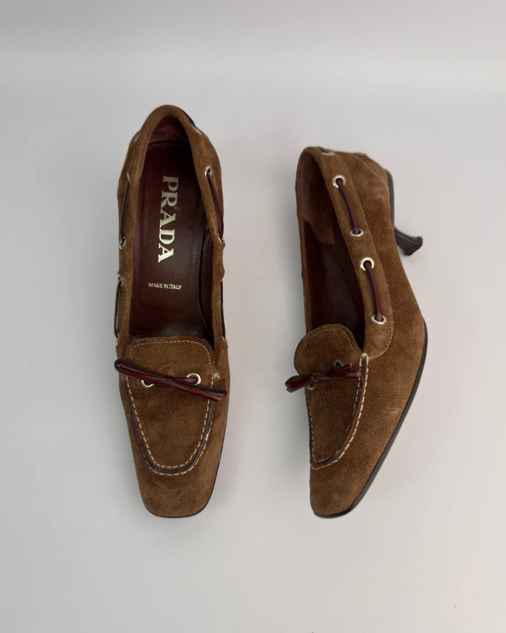 Prada Vintage Suede Kitten Heels — 36.5