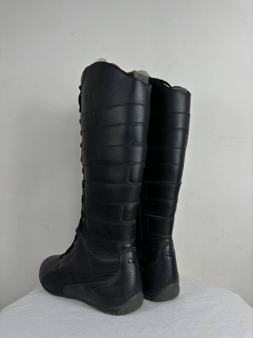 Puma Vintage Black Leather Boots 36/37 & 37/37.5