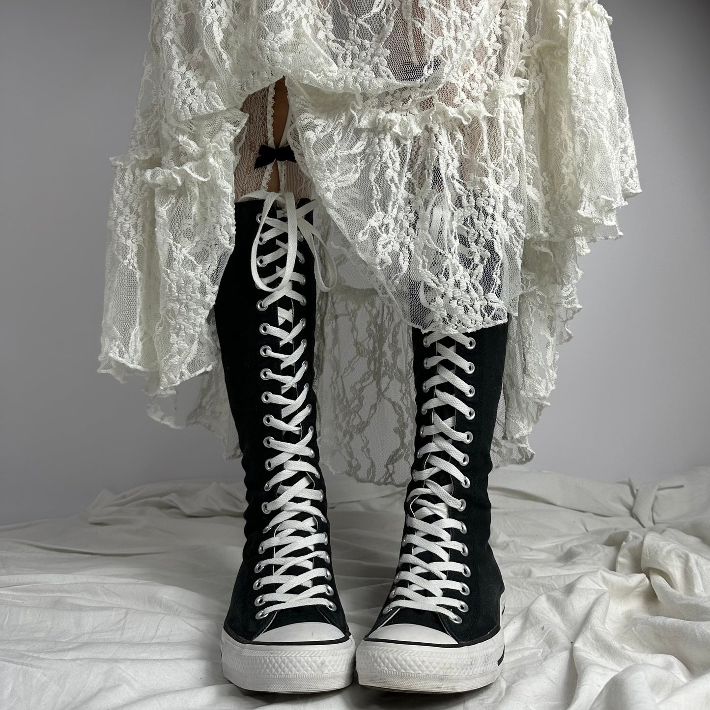 Converse Vintage Knee High Lace Up Boots — 37/37.5, 38/39, 40/41