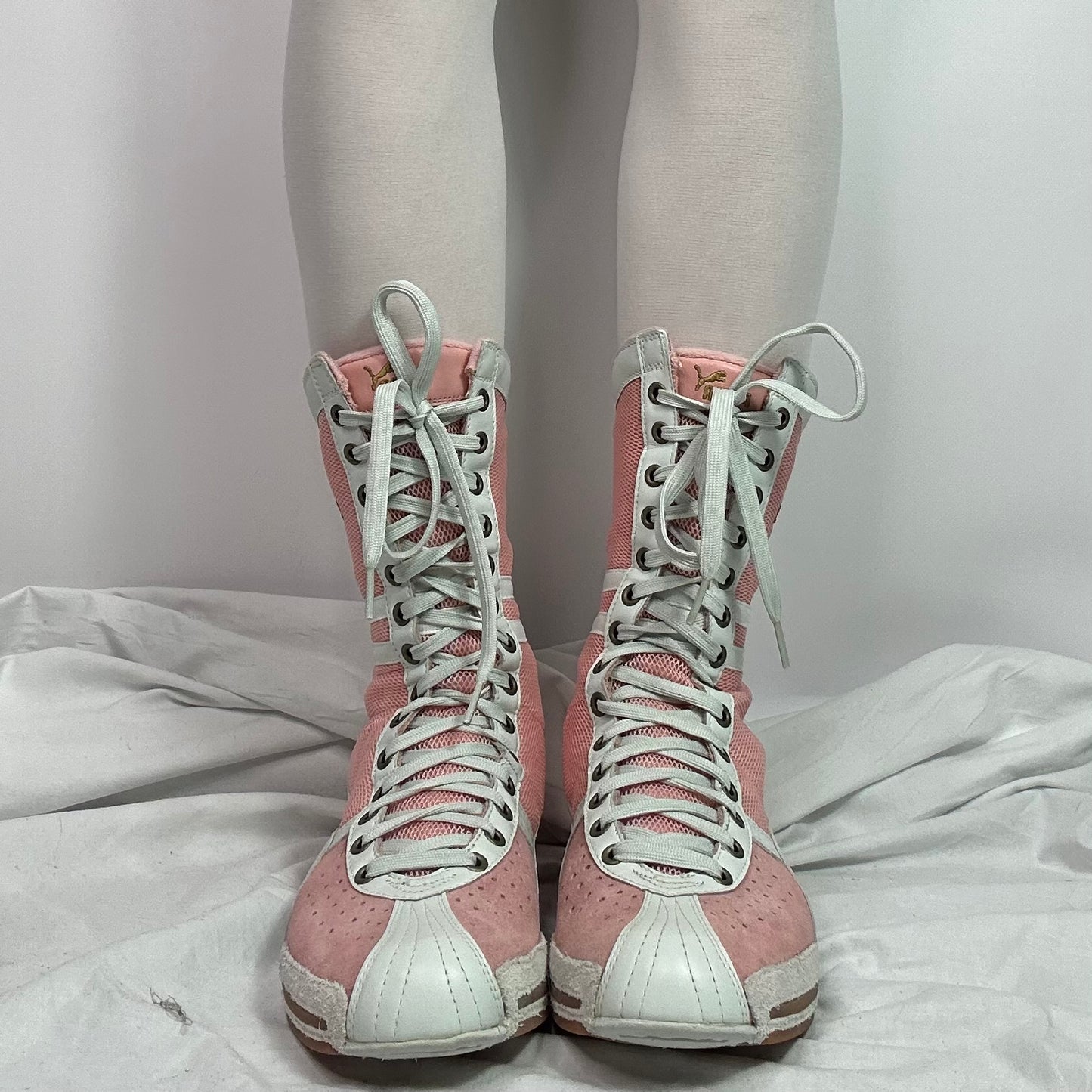 Puma 90s Vintage Pink Boxing Wrestling Boots