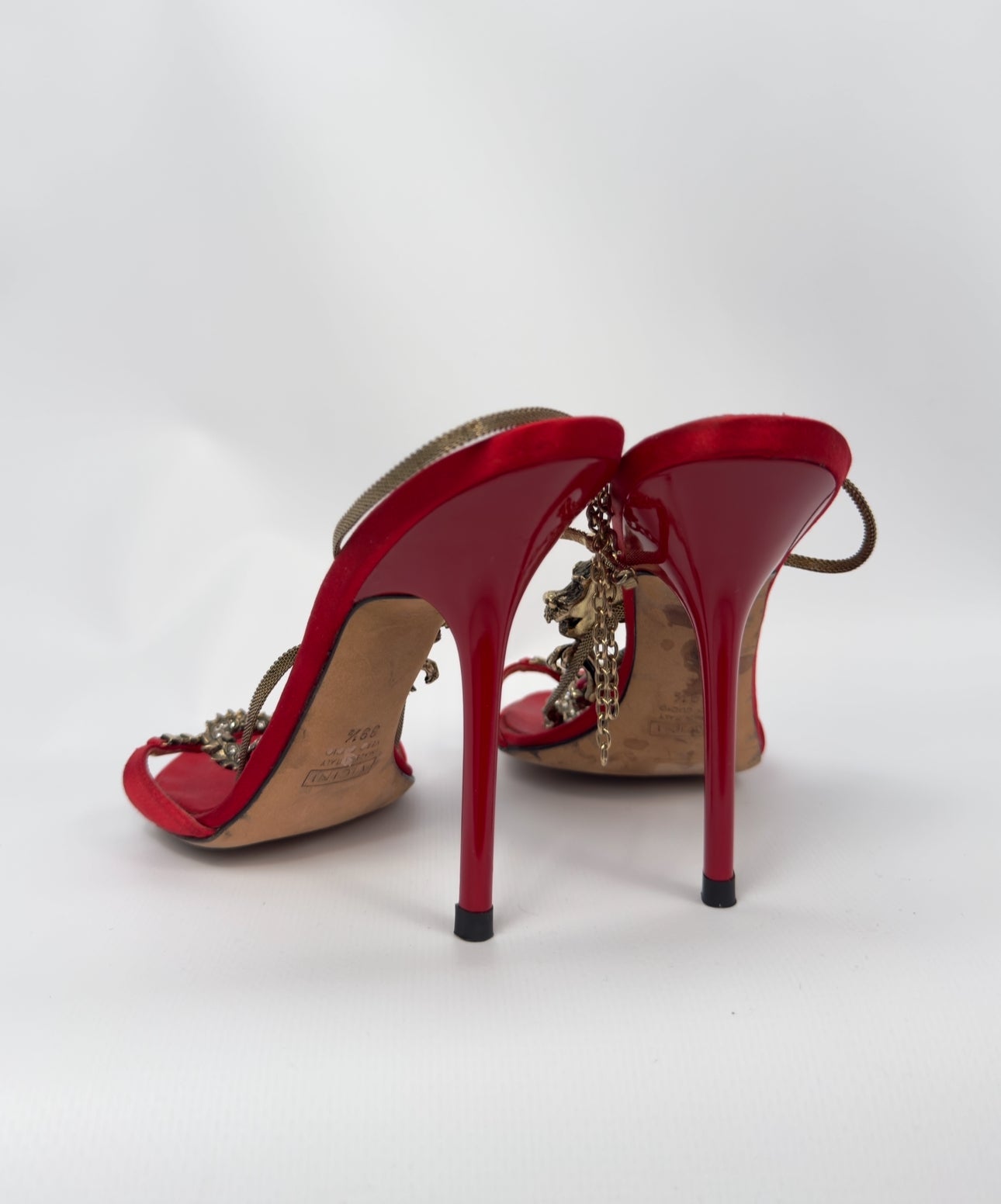 Giuseppe Zanotti Vintage Red Dragon Heels 39/40