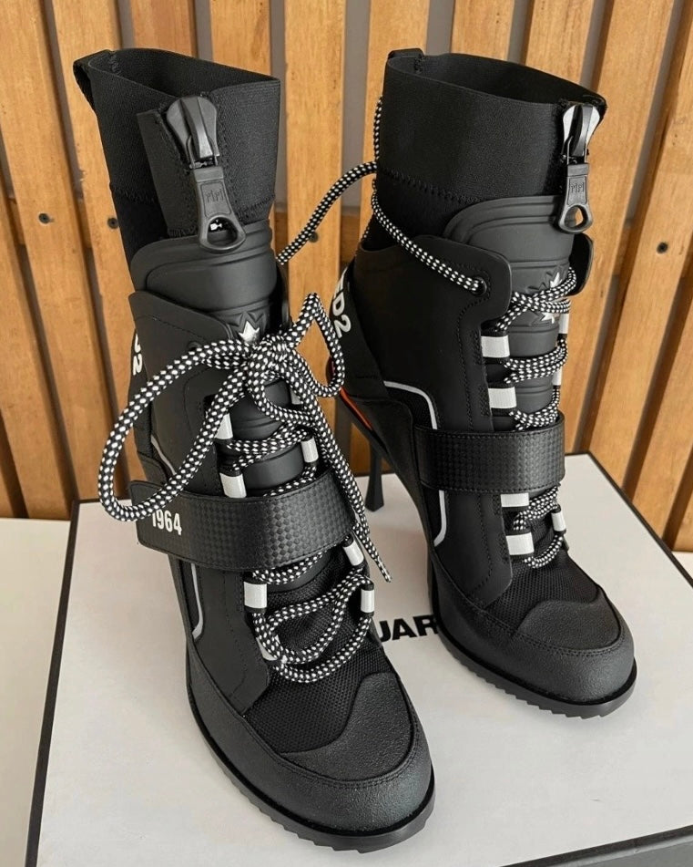 Dsquared2 Techno Hiking Heel Boots 40 & 41 - new with box