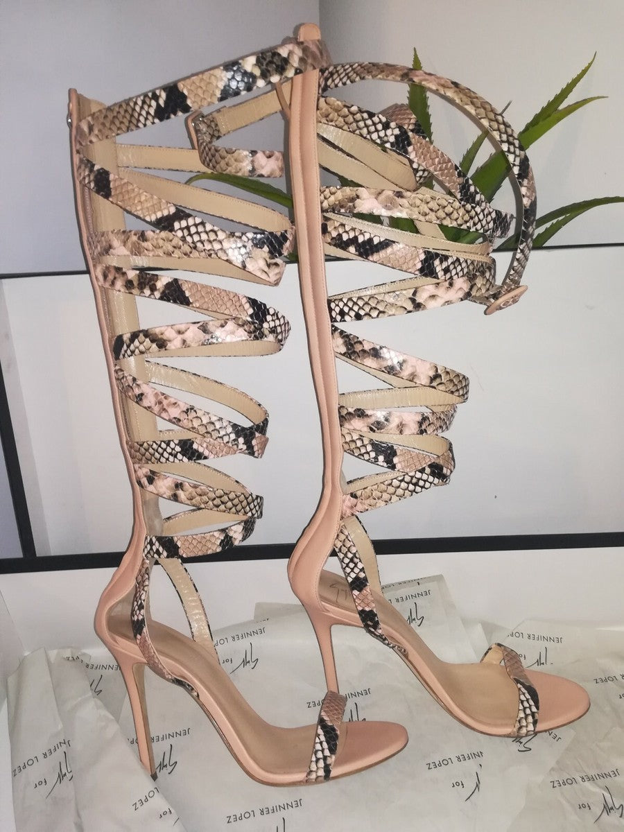 Giuseppe Zanotti Python Gladiator Heels 37,38 & 40 — new with box