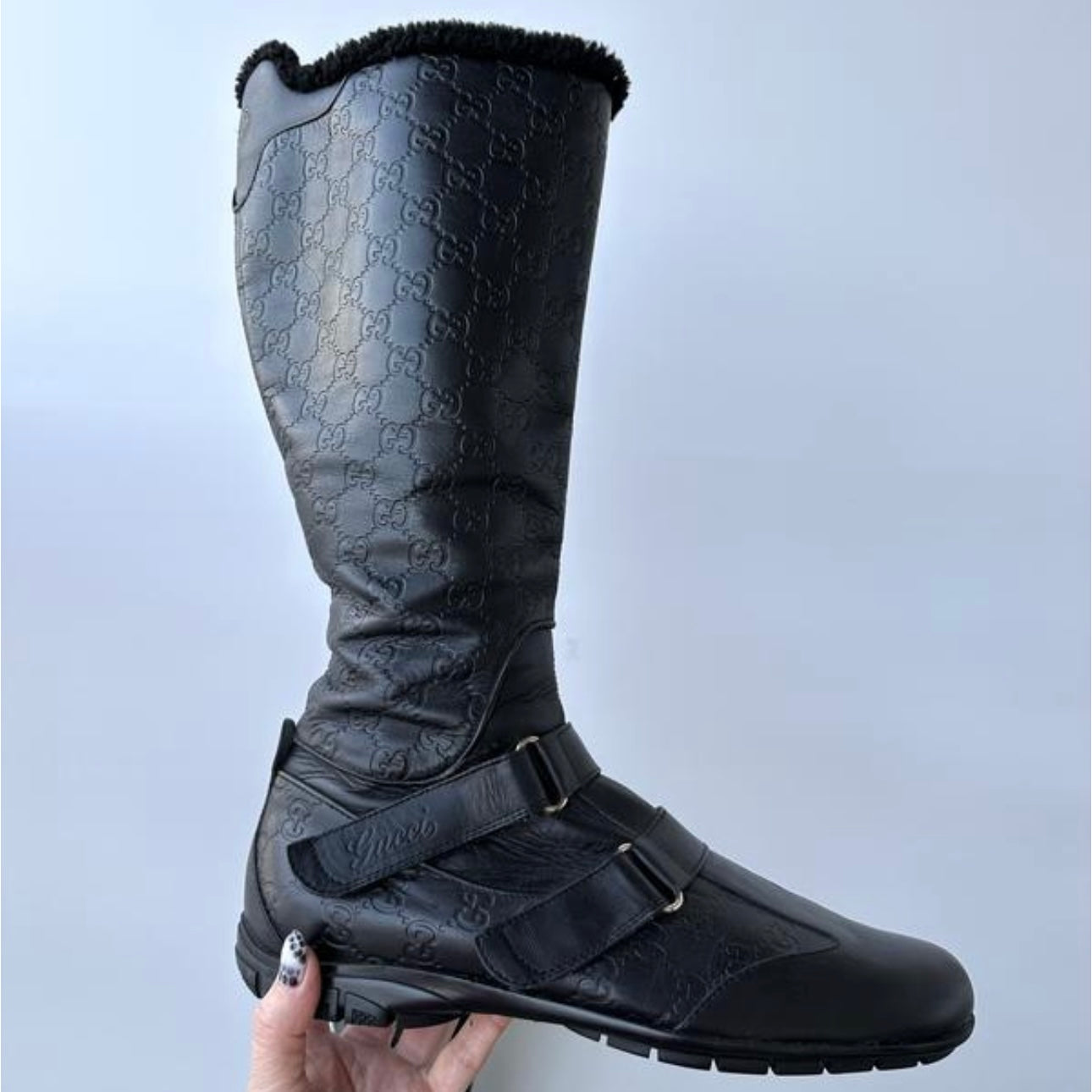 Gucci Vintage Monogramme Moto Boots 40/41