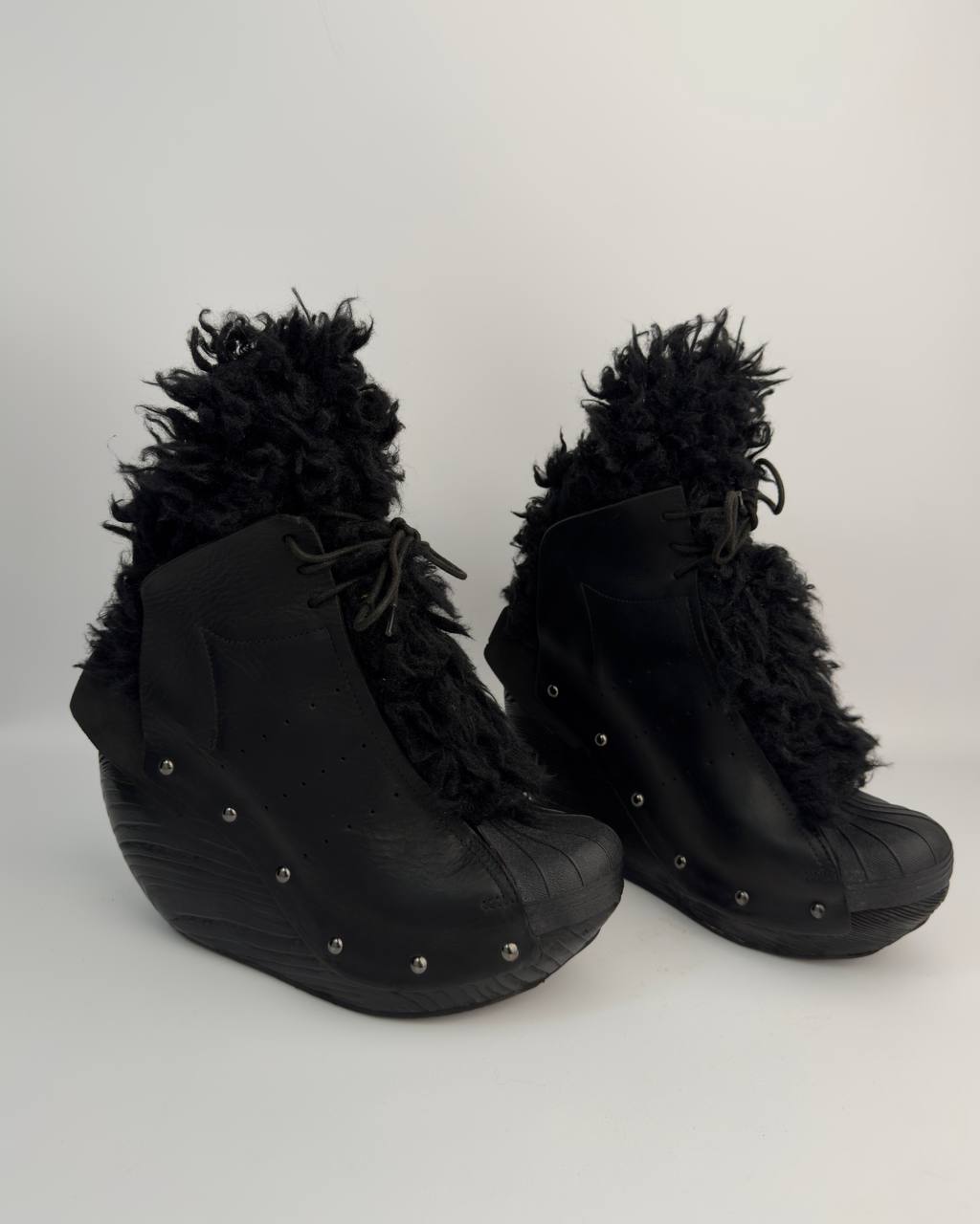 Adidas x Yohji Yamamoto Wedge Faux Fur Boots — 39/39.5