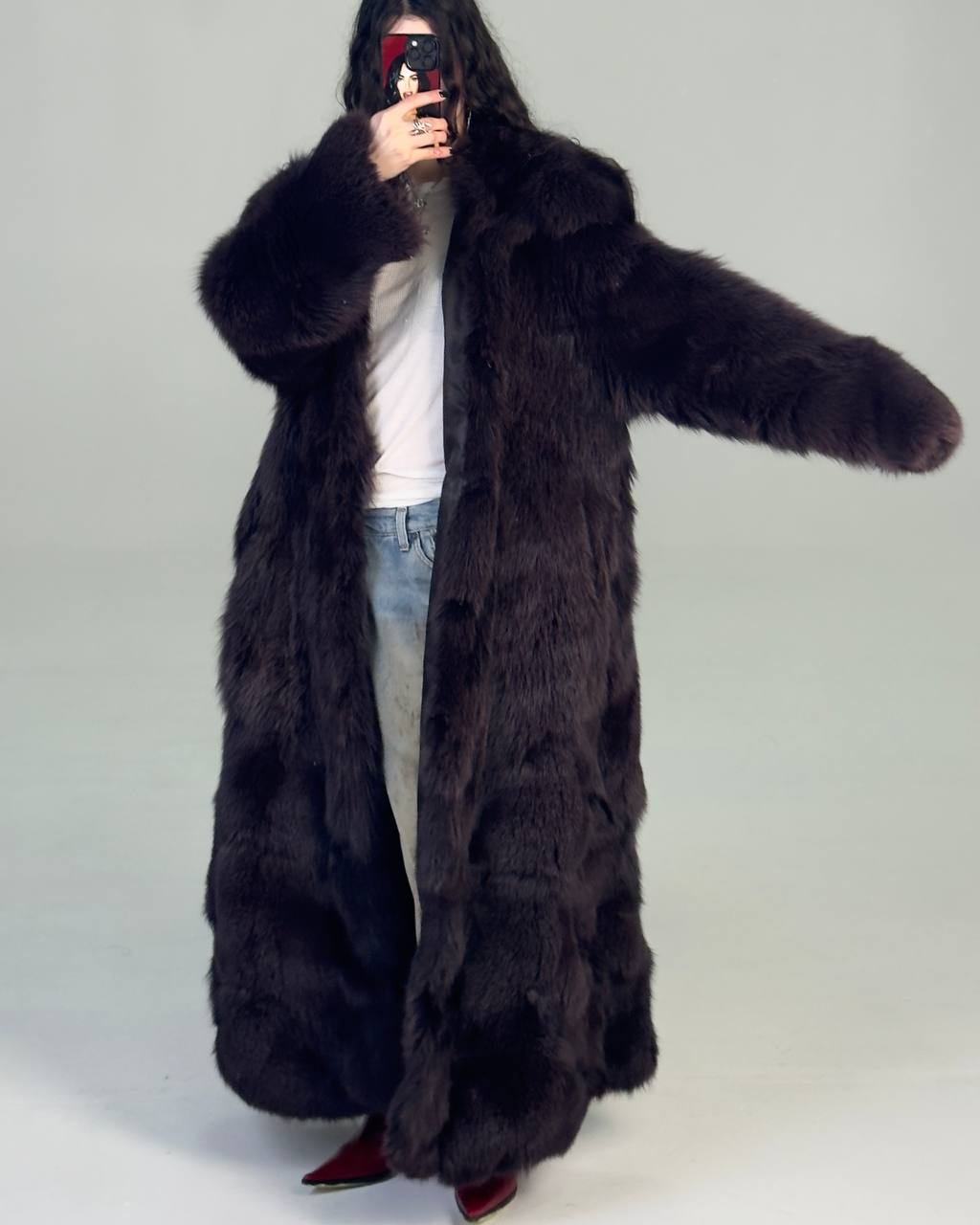 Vintage Arctic Fox Fur Coat - Long & Fluffy Thick Fur