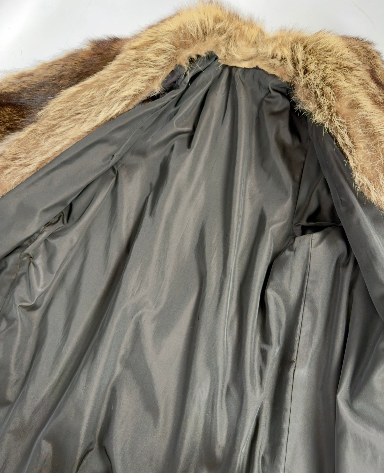 Vintage Long Brown Fur Coat — M/L