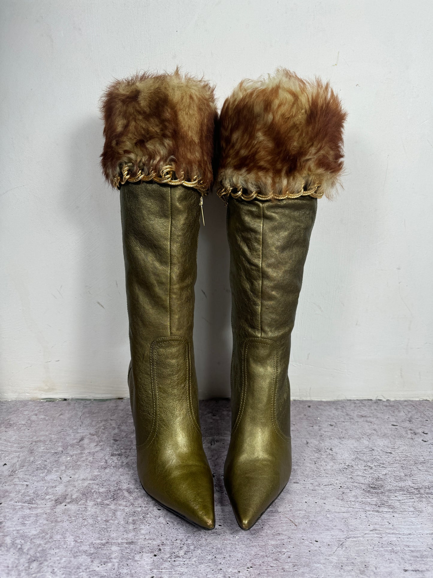 Vintage Italian Paolo Conte Leather Boots 38