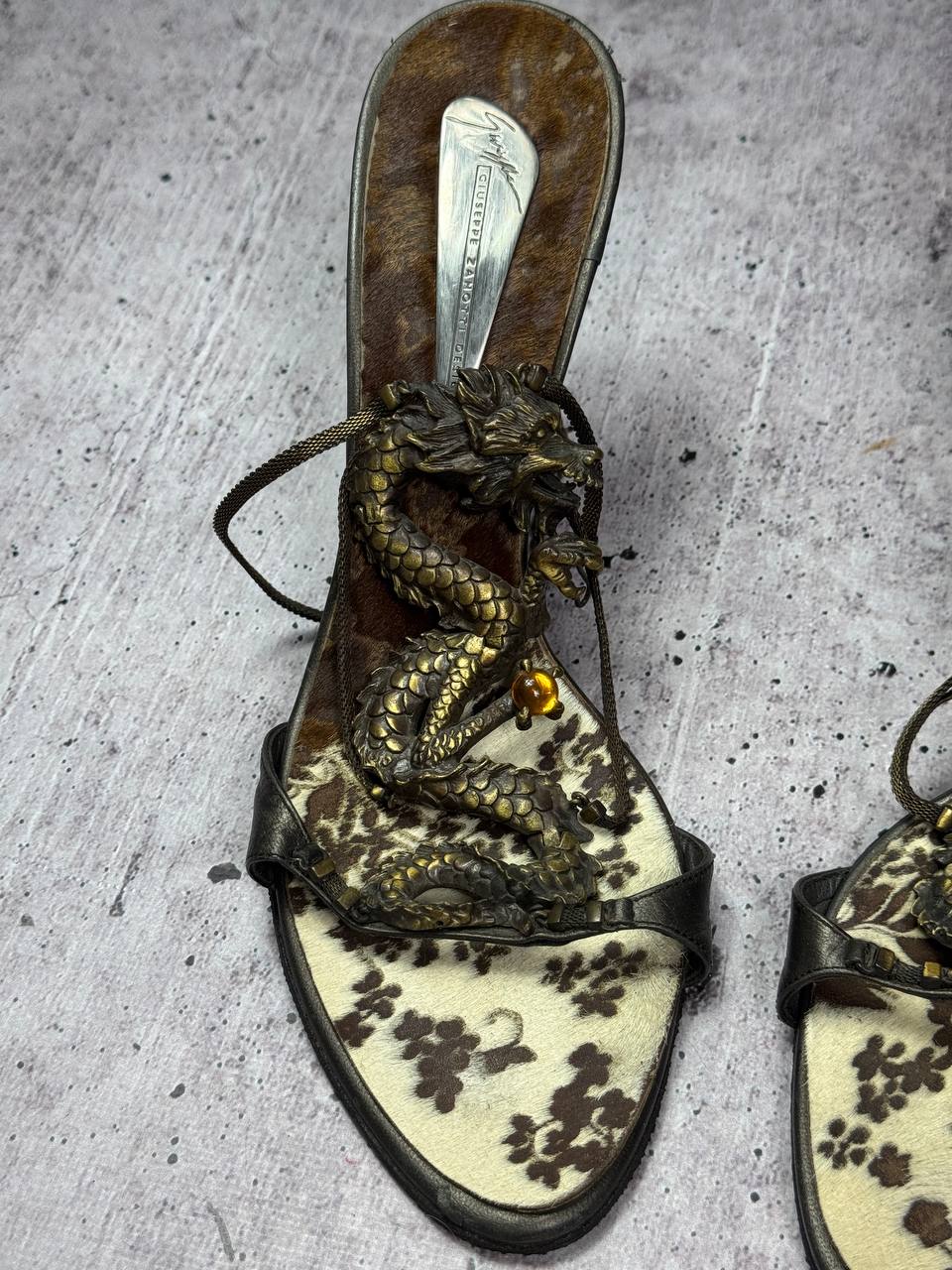 Giuseppe Zanotti Vintage Dragon Heels Rare 39