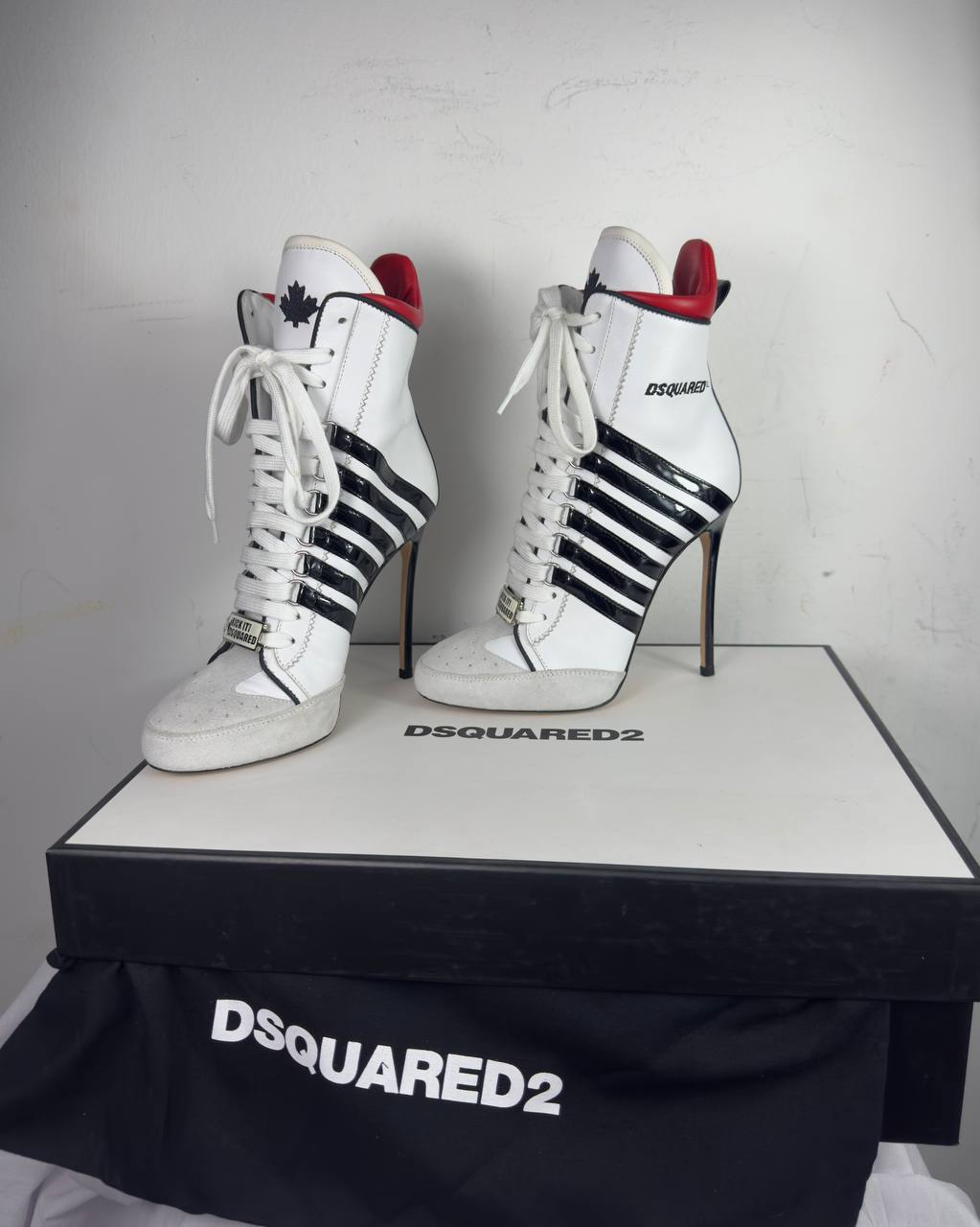 Dsquared2 Julie Sneaker Heels 36 new with box