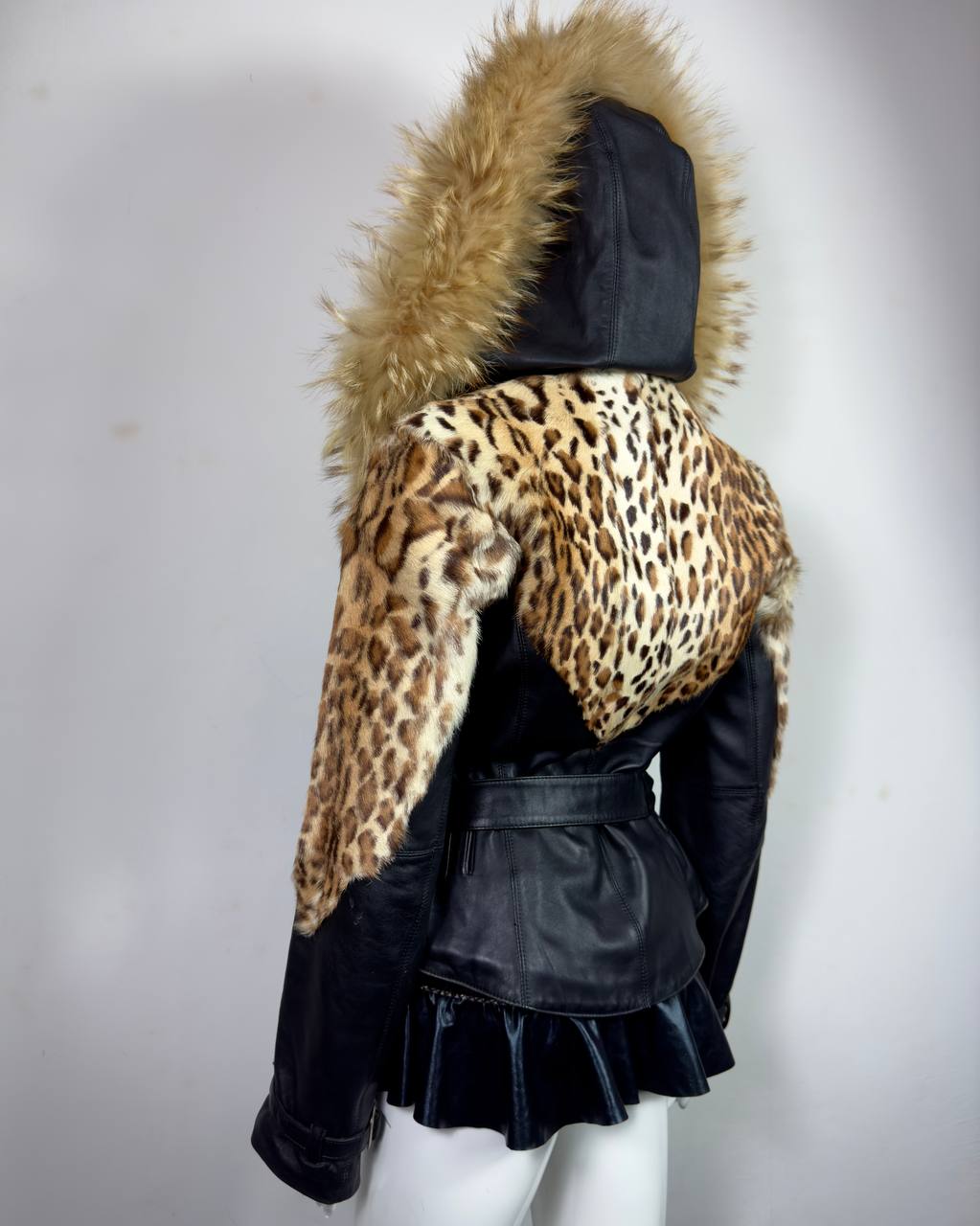 Vintage Fur Leather Jacket XXS/S