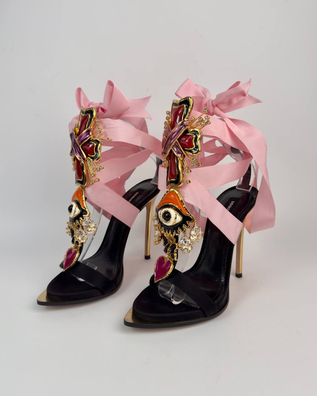 Dsquared2 2017 Treasures “Evil Eye”Lace Up Heels — 36