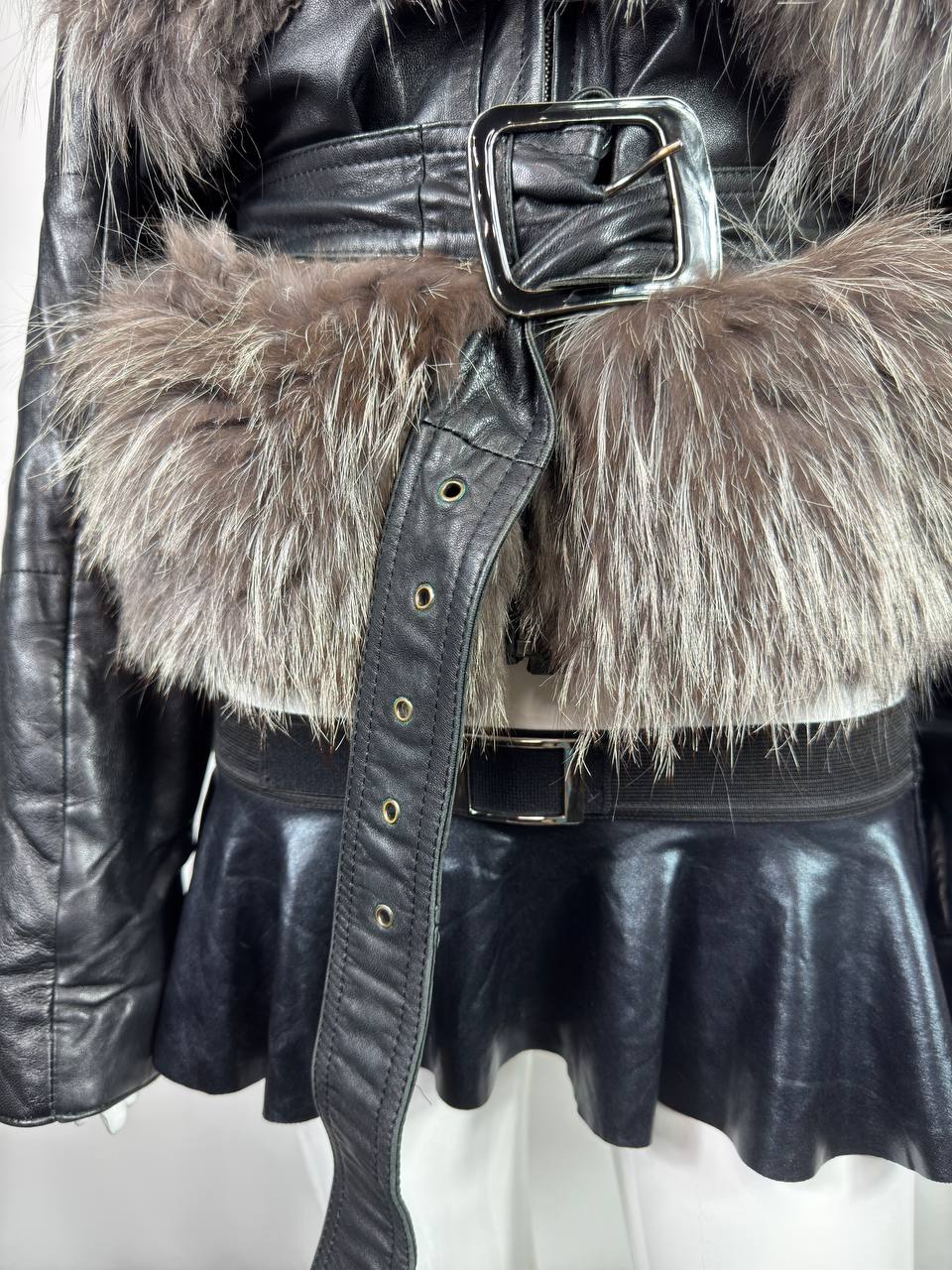 Vintage Fur Leather Jacket