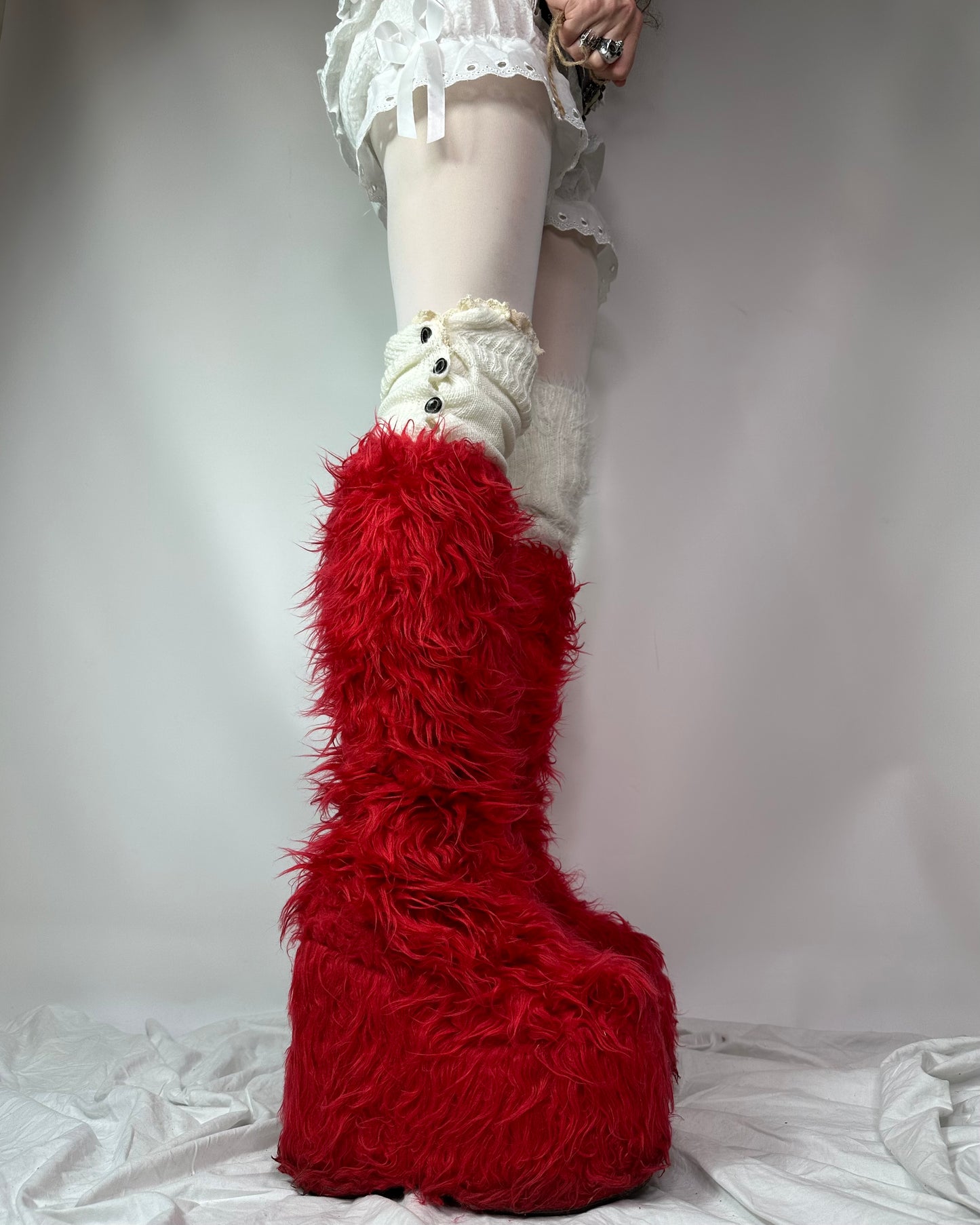 Vintage Ellie Mega Platform Fur Boots 39/40