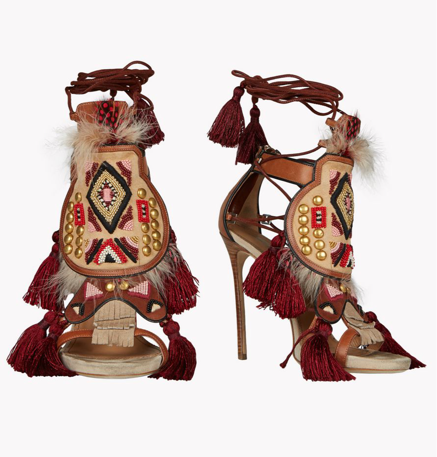 Dsquared2 F/W 2015 Eskimo Feather & Tassels Heels — 36