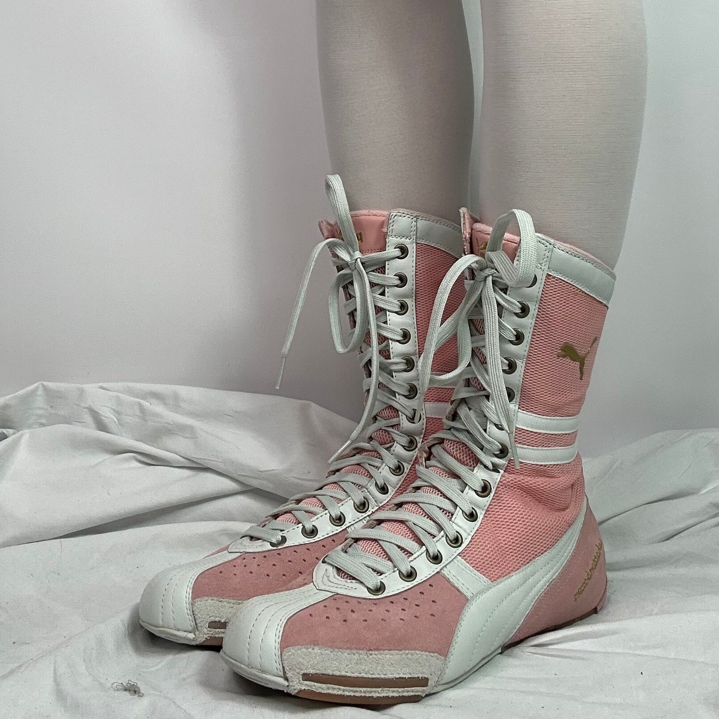 Puma 90s Vintage Pink Boxing Wrestling Boots