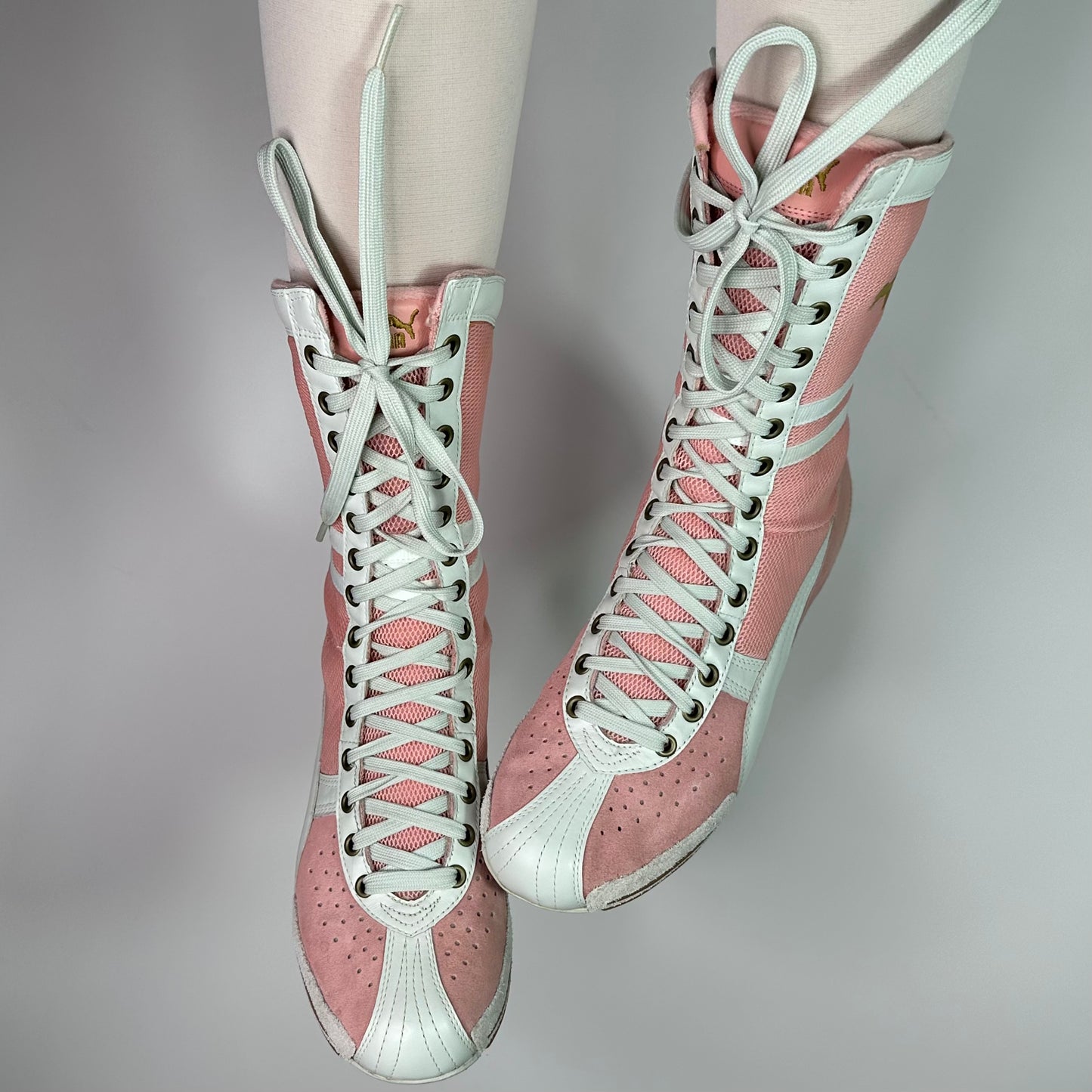 Puma 90s Vintage Pink Boxing Wrestling Boots