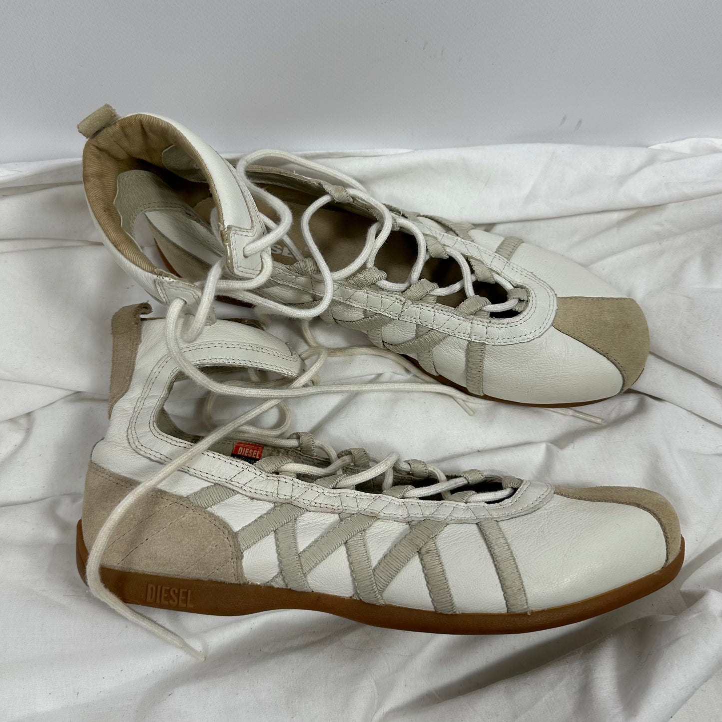 Diesel Vintage Rare Lace Up Ballet Flats 39/40