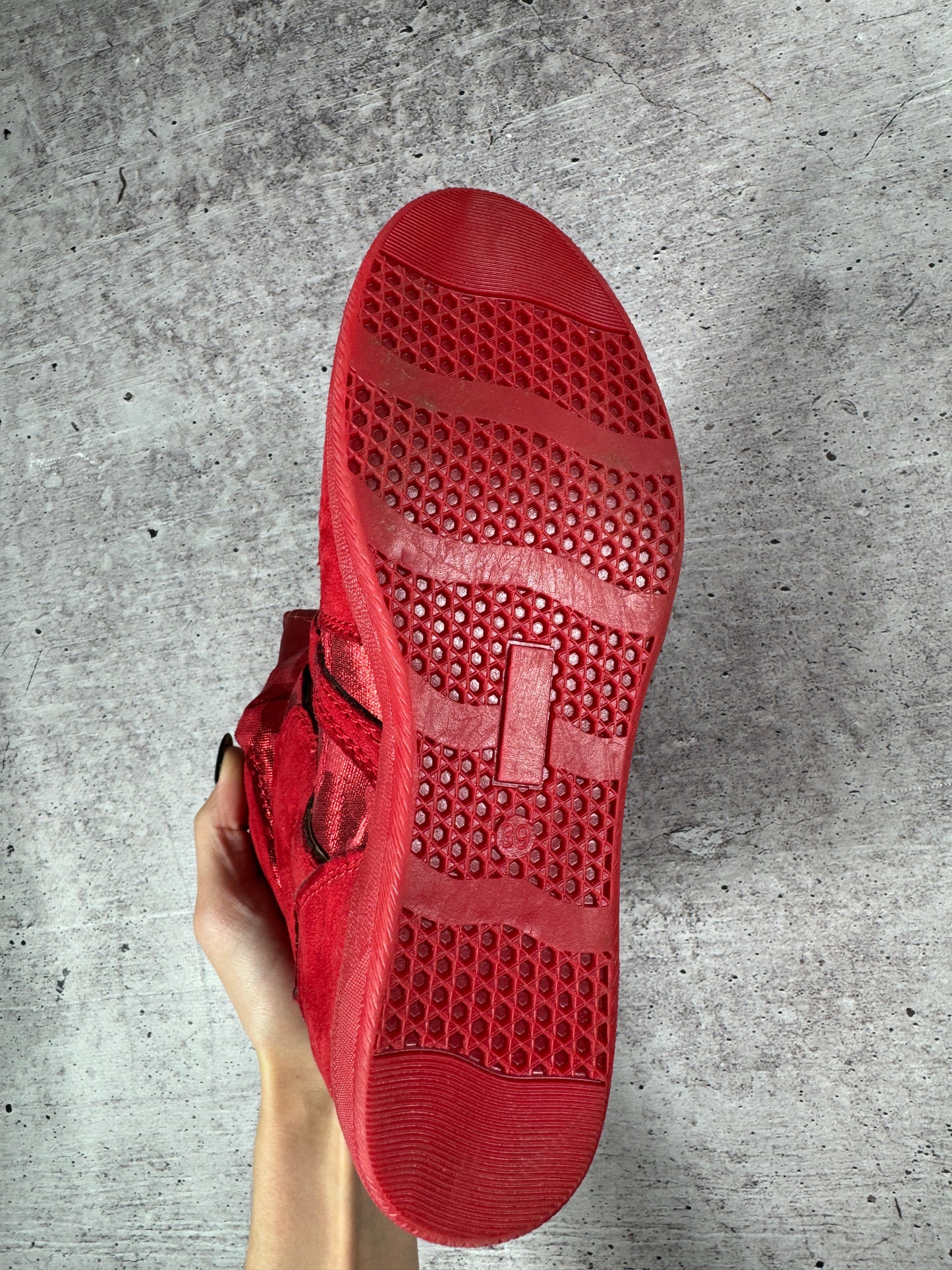 Vintage Red Wedge Sneakers 38/39