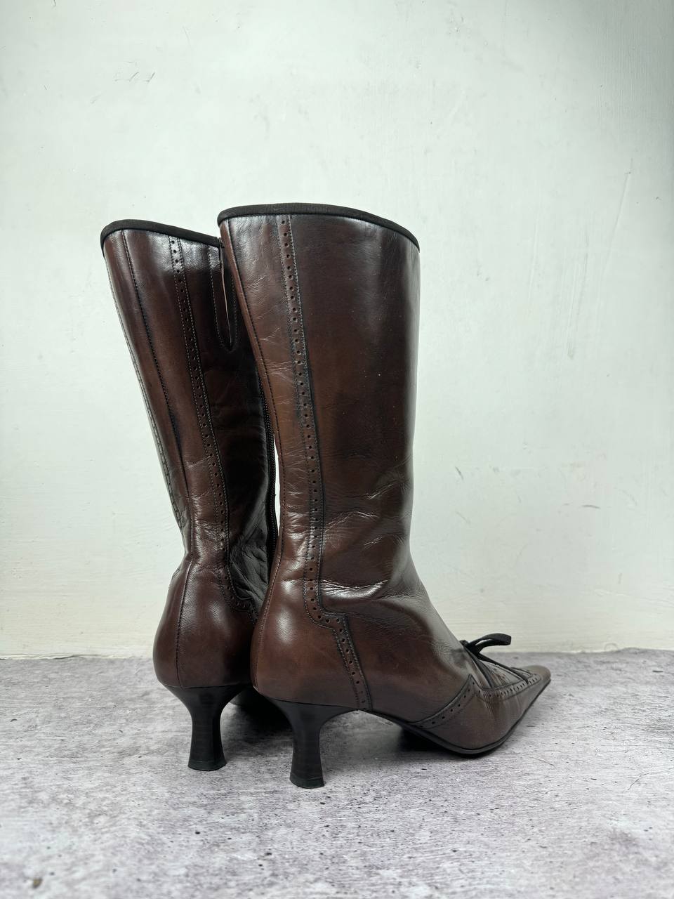 Vintage Italian Belmondo Bow Boots 38/38.5