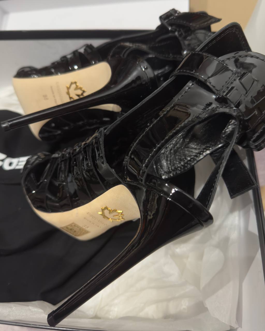Dsquared Gladiator Heels - new with box 38