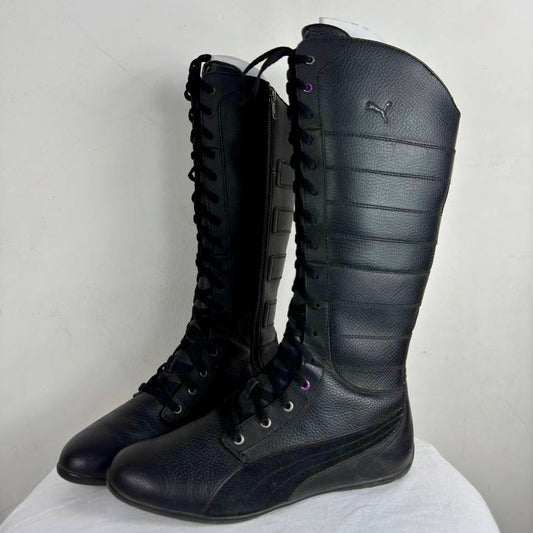 Puma Vintage Black Leather Boots 36/37 & 37/37.5